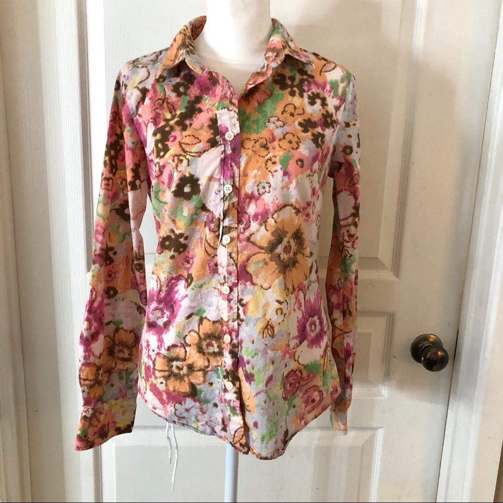 J Crew flora button up blouse